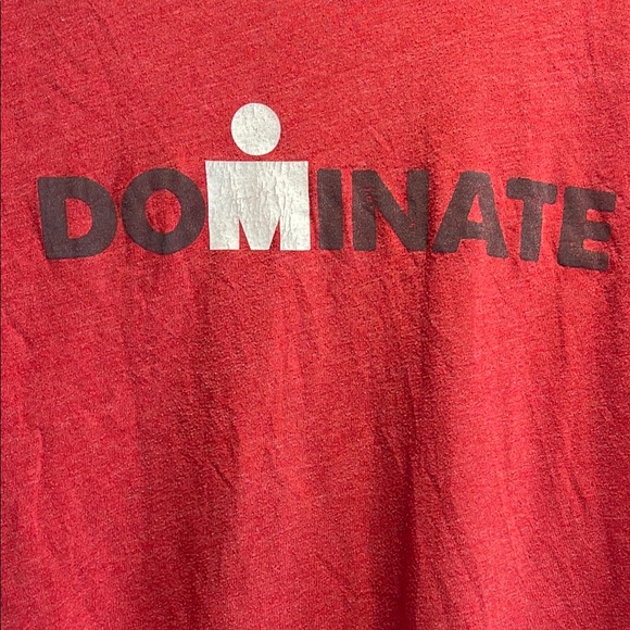 Ironman Triathlon Dominate Bold Black and Red Short Sleeve Tee Size Small - Picture 4 of 5